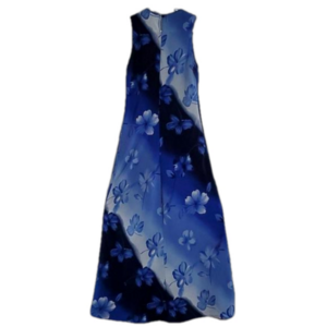 Beautiful Bentley Women's Floral Blue Hues Maxi Dress Size 9/10